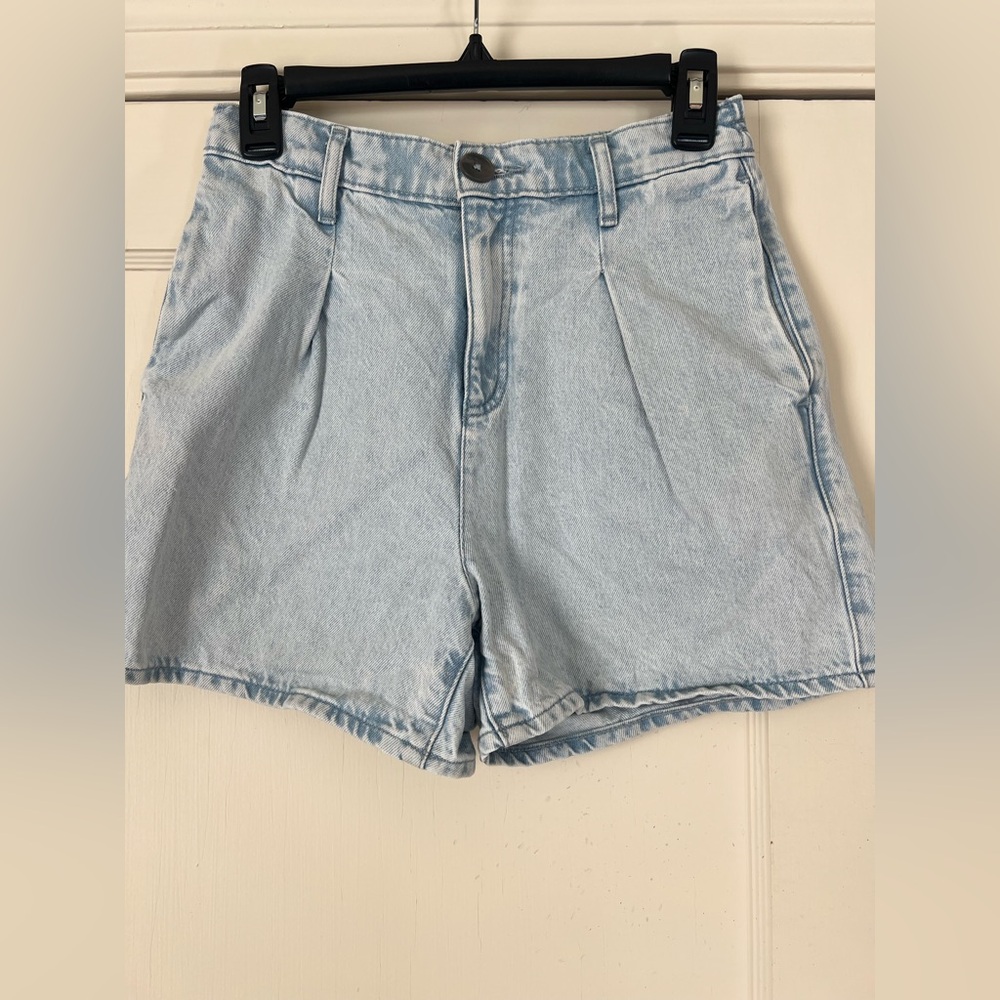 Express Light Wash Jean Shorts